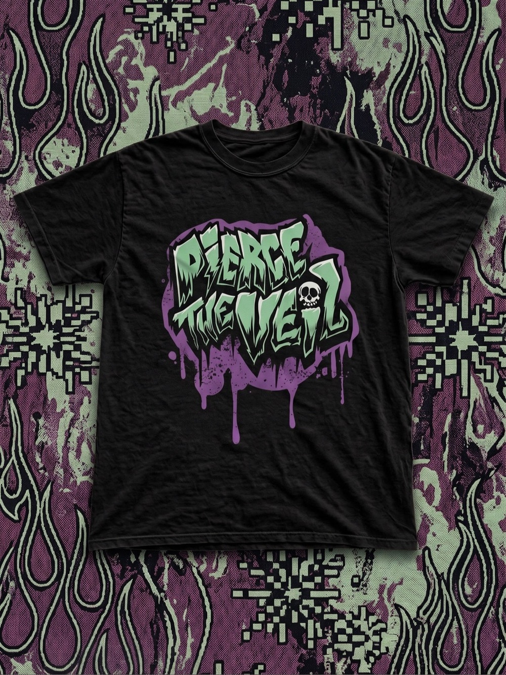 Pierce The Veil Slime Graphic Band Tee - Gildan Heavy Cotton